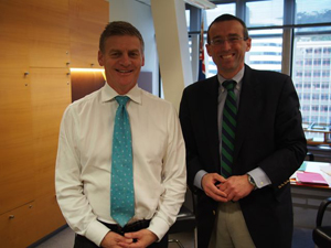 Meeting with Hon. Bill English, New Zealand's Minister of Finance, May 13